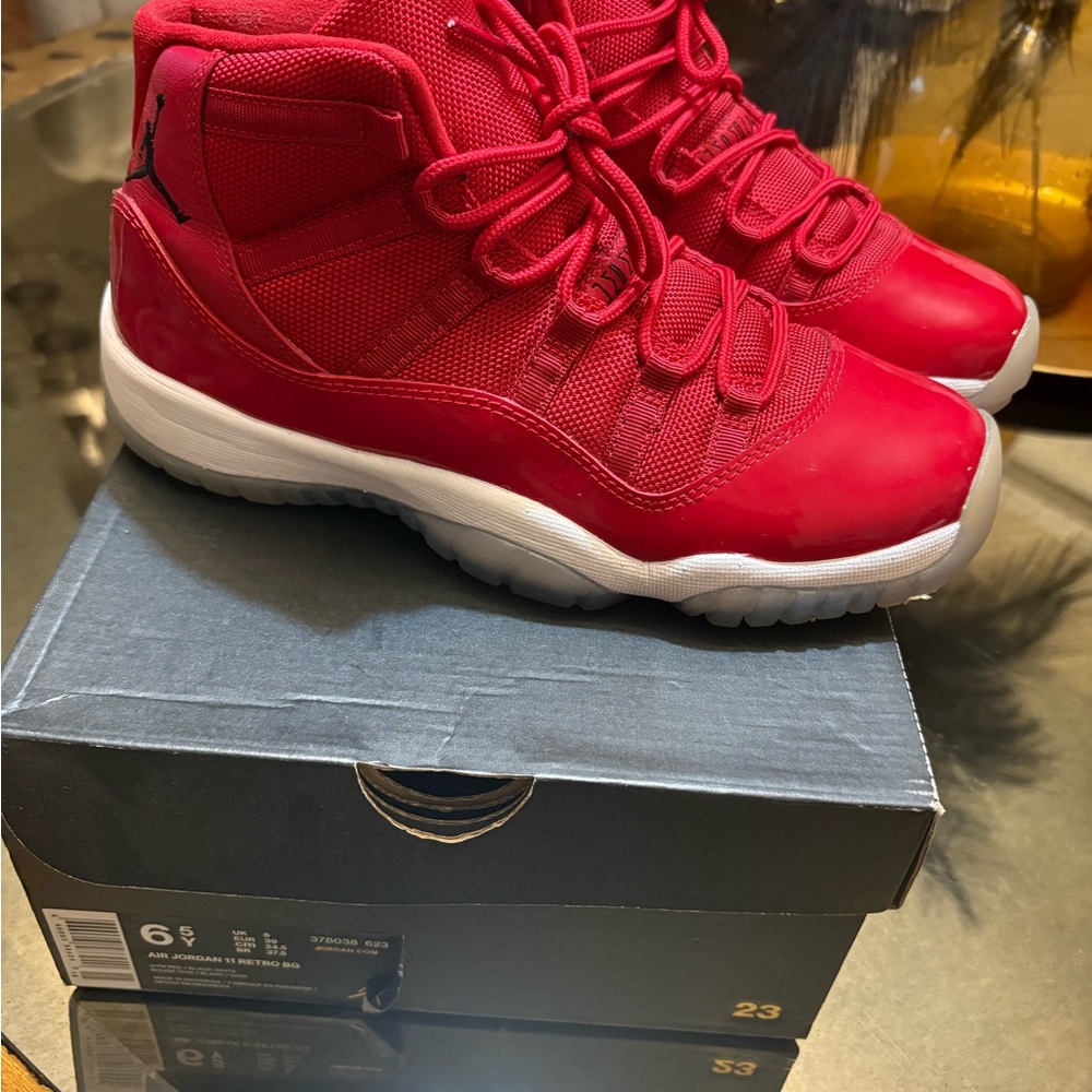 Jordan Air Retro 11 Gym Red and Black Sneakers